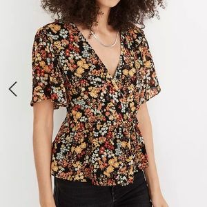 Madewell Floral Wrap Top